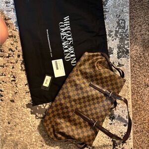 Louis Vuitton Brown Checkered Satchel